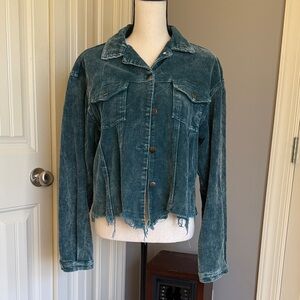 POL green Corduroy Women's Jacket